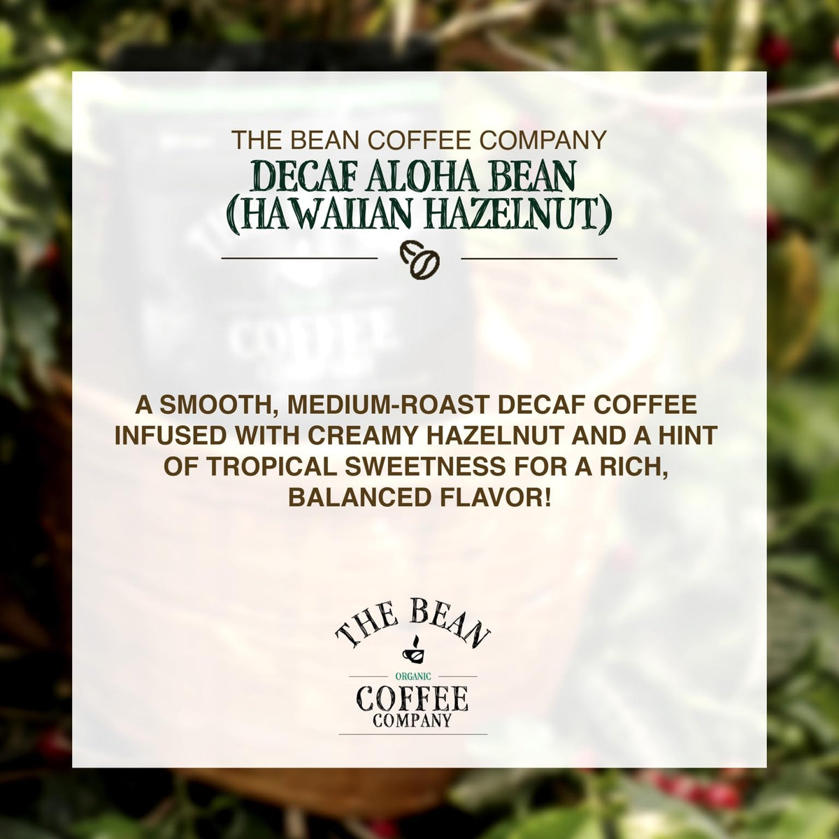 The Bean organic certification label on packaging showing USDA and CCOF