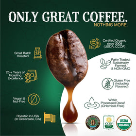 USDA Organic and CCOF seals on packaging signifying certified organic sourcing