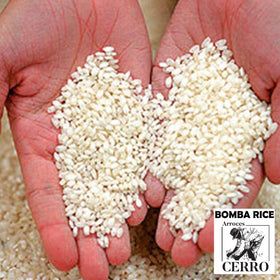 The Black Hoof Bomba Rice close-up shows grain texture ideal for absorbing flavors