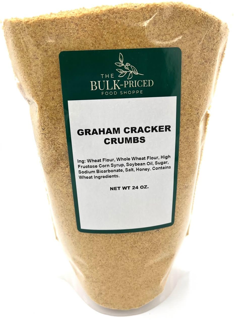 The Bulk-Priced Food Shoppe Graham Cracker Crumbs in resealable bag for easy crust prep.