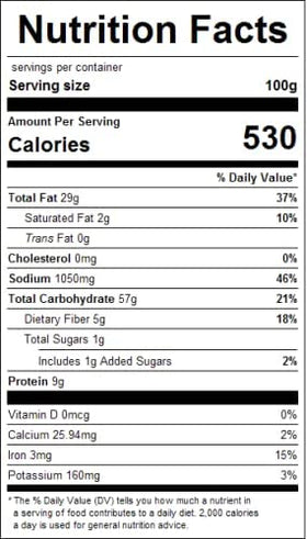 The Bulk-Priced Food Shoppe resealable bag preserves freshness between uses.