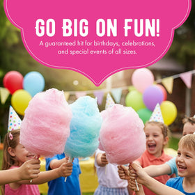 The Candery cotton candy sugar scoop enables precise portions.