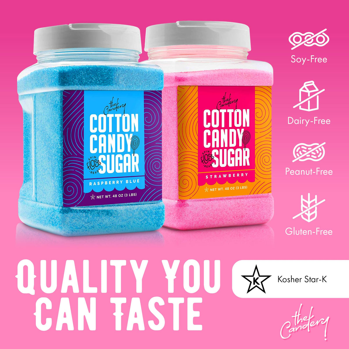 The Candery sugar with easy pour spout supports quick, kid-friendly candy moments.