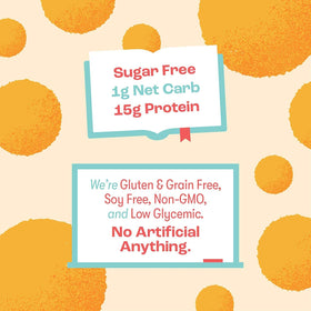 The Cereal School Cinnamon Bun nutrition label – 15g protein per serving.