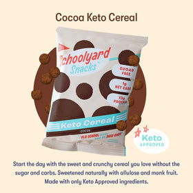 The Cereal School Keto Cocoa cereal snack on the go.