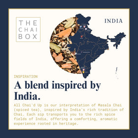 The Chai Box organic spices from Kerala suggest rich aroma and balanced masala notes.
