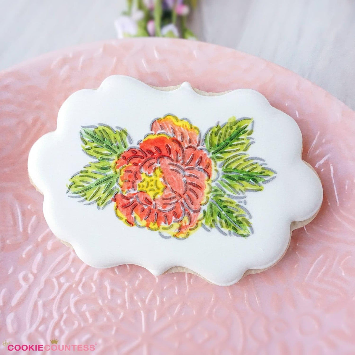 The Cookie Countess PYO edible paint on royal icing demonstrates blending options