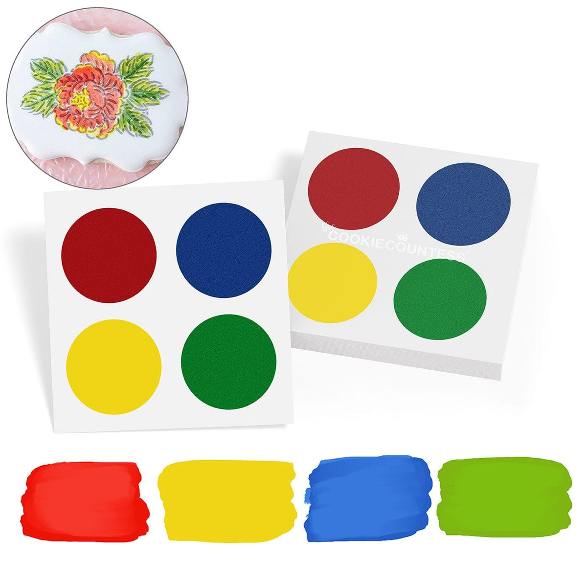 The Cookie Countess PYO red edible paint for vibrant icing accents