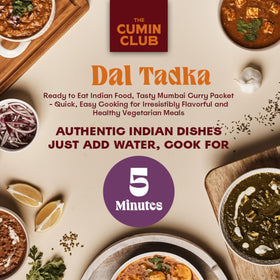 The Cumin Club Dal Tadka mild spices shown for simple preparation.