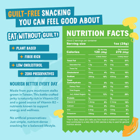 The Daily Good Mushroom Jerky desk snack ready-to-eat pack
