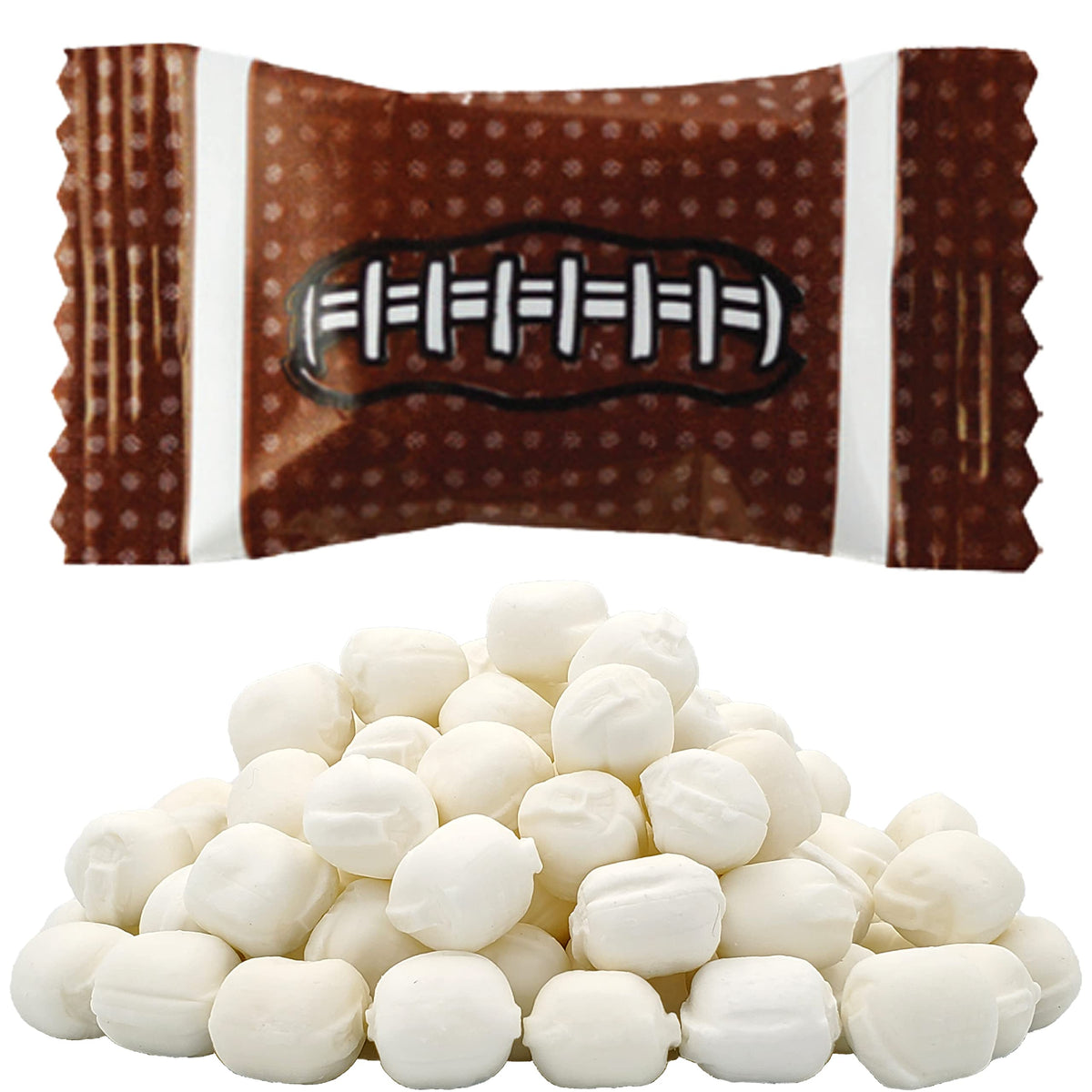 The Dreidel Company football buttermints packaging ready for party displays and coffee service
