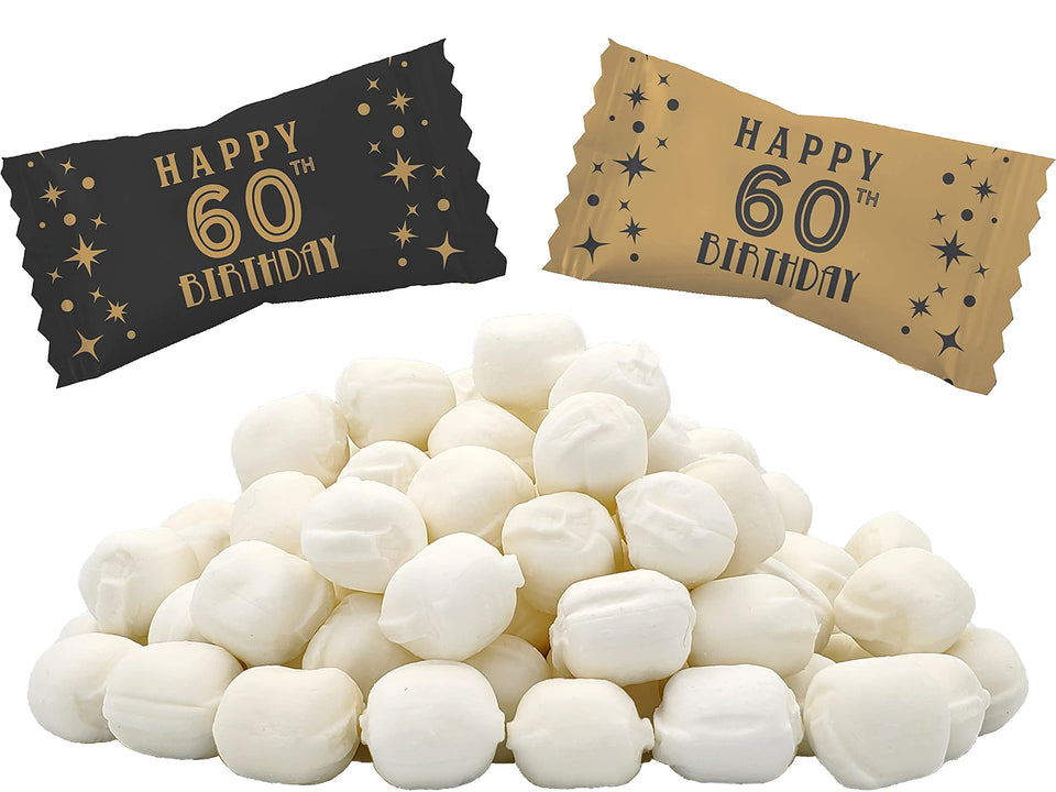 The Dreidel Company 60th Birthday buttermints bag ideal for celebrations.