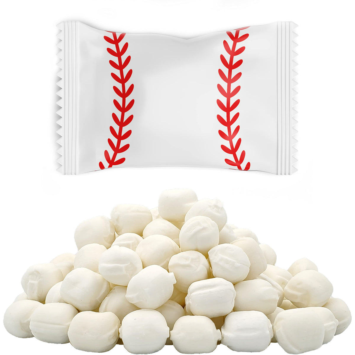 The Dreidel Company Baseball Buttermints 55-piece bag for party snacking and sharing.