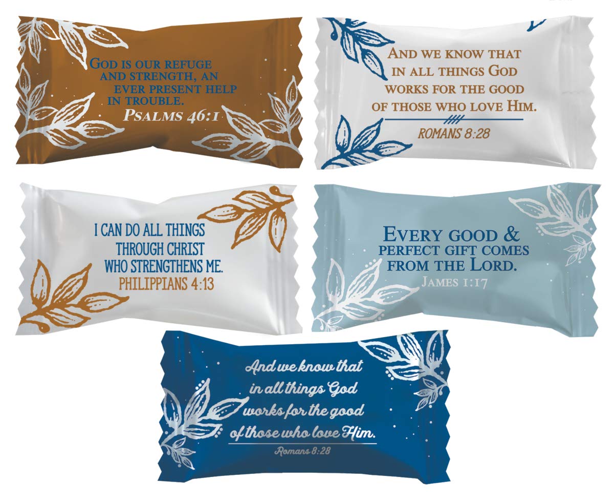 The Dreidel Company Bible Verses Buttermints bag 110pc – smooth, creamy butter mints for gatherings
