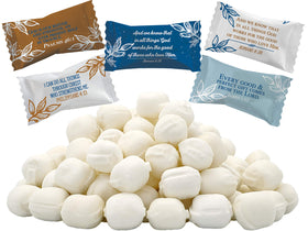The Dreidel Company Bible Verses Buttermints bag 55pc – individually wrapped butter mints for celebrations