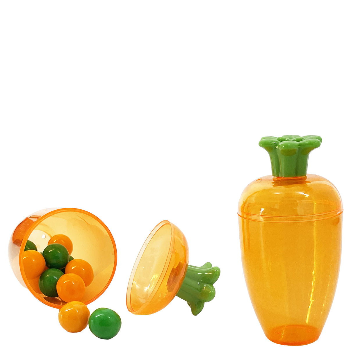 Six-pack plastic Easter carrots by The Dreidel Company for versatile gifting.