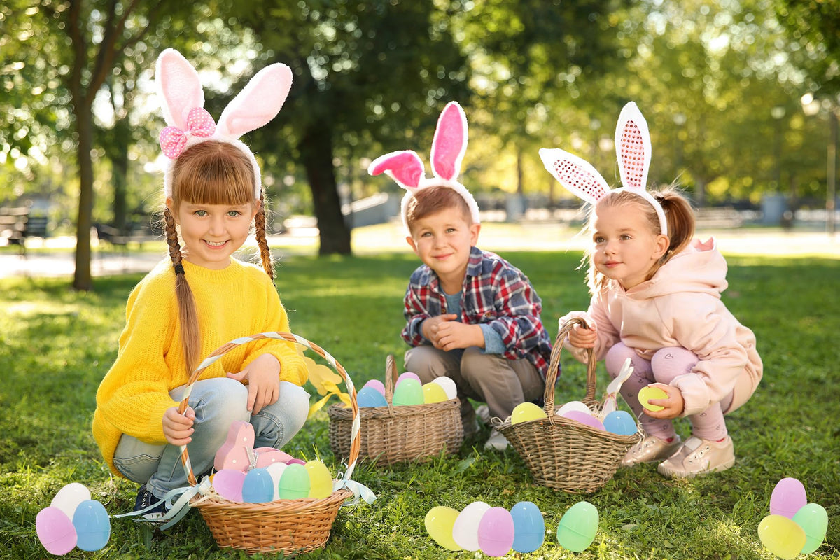 The Dreidel Company pastel eggs ready for candies and small toys