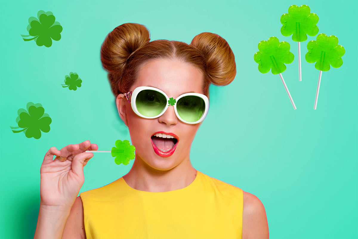 The Dreidel Company green apple lollipops close-up showcasing artisanal detail.