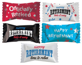 The Dreidel Company Happy Retirement Buttermints close-up showing smooth creamy texture for coffee breaks.