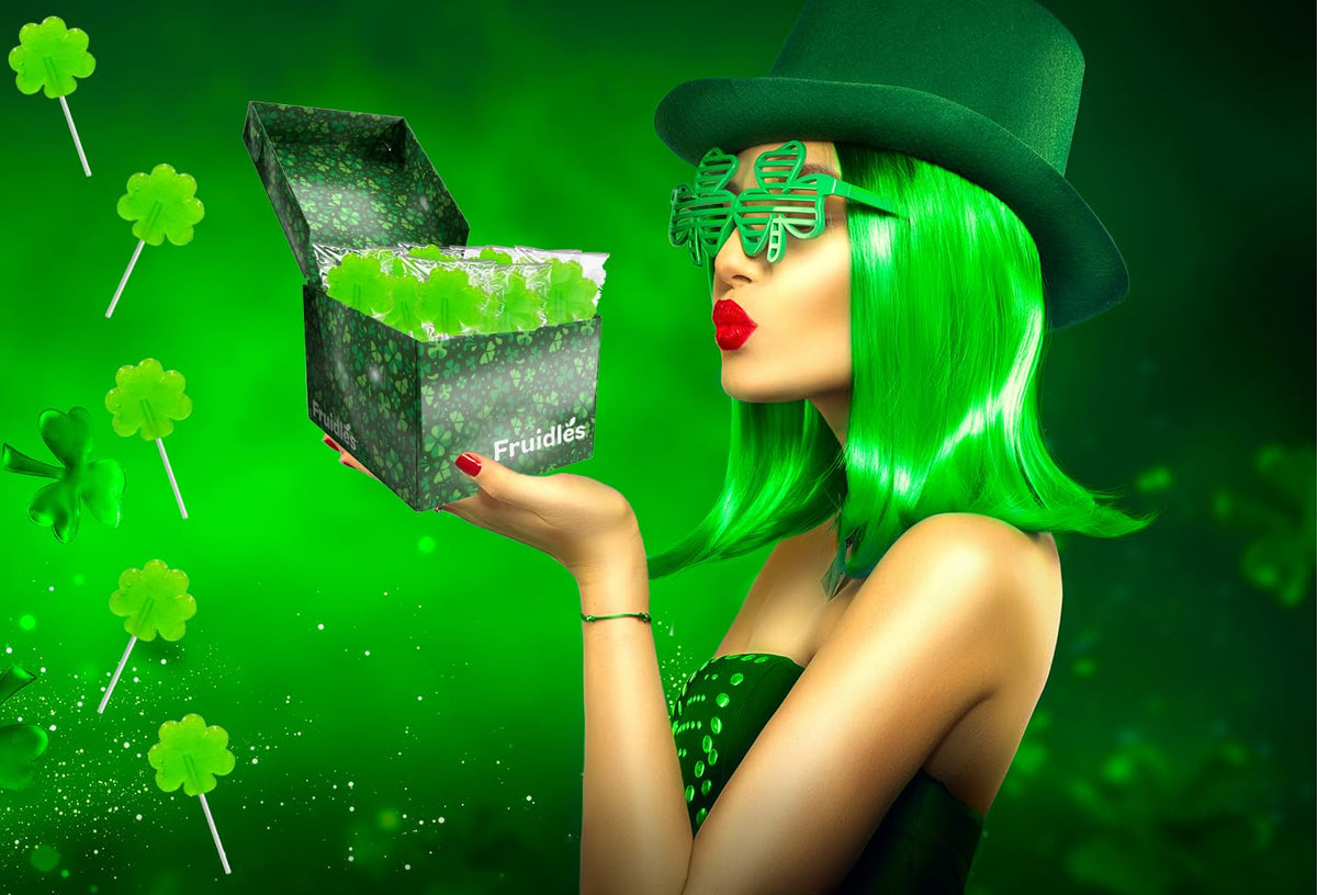 The Dreidel Company lucky green candy collection for gifting and display.