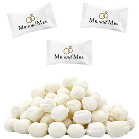 The Dreidel Company Mr. & Mrs Wedding Buttermints packaging for celebrations.