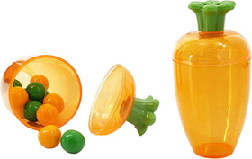 The Dreidel Company party-favor carrot containers brighten Easter celebrations.