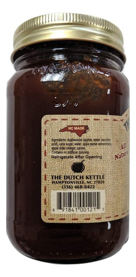 The Dutch Kettle Apple Butter jar on a breakfast board, ready to spread on breads.