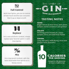 Free Spirits Company zero-proof cocktail ideas scene with a chilled glass and garnish
