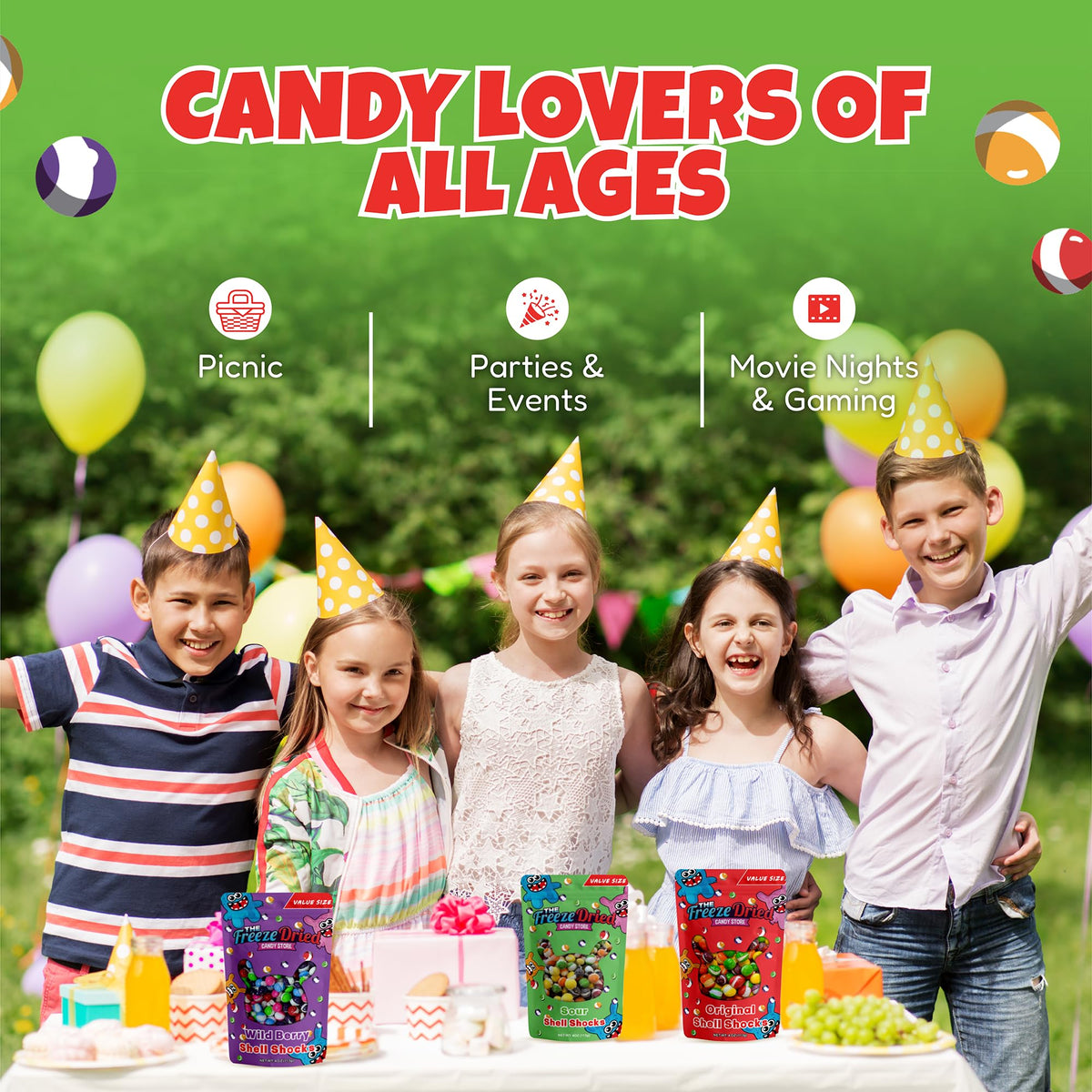 The Freeze Dried Candy Store 12 oz total pack is great for parties.