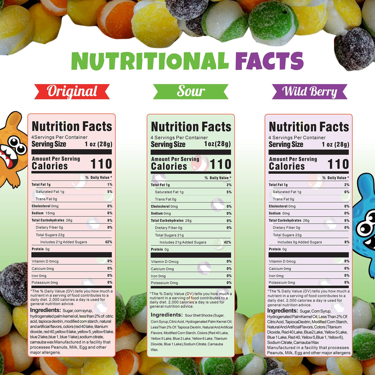 The Freeze Dried Candy Store Wild Berry 4oz pack highlights fruity crunch.