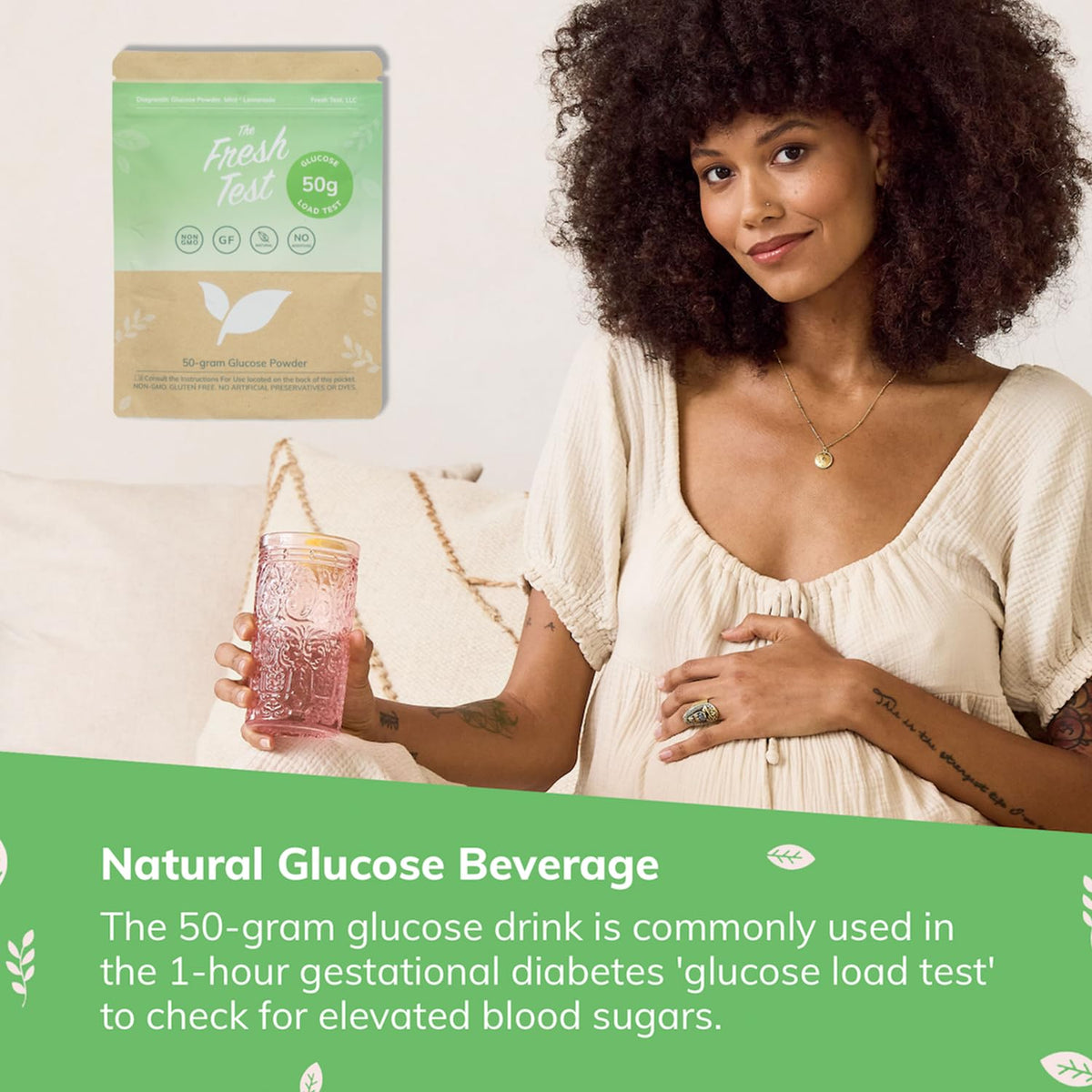 The Fresh Test glucose powder dissolving in water for fast mixing