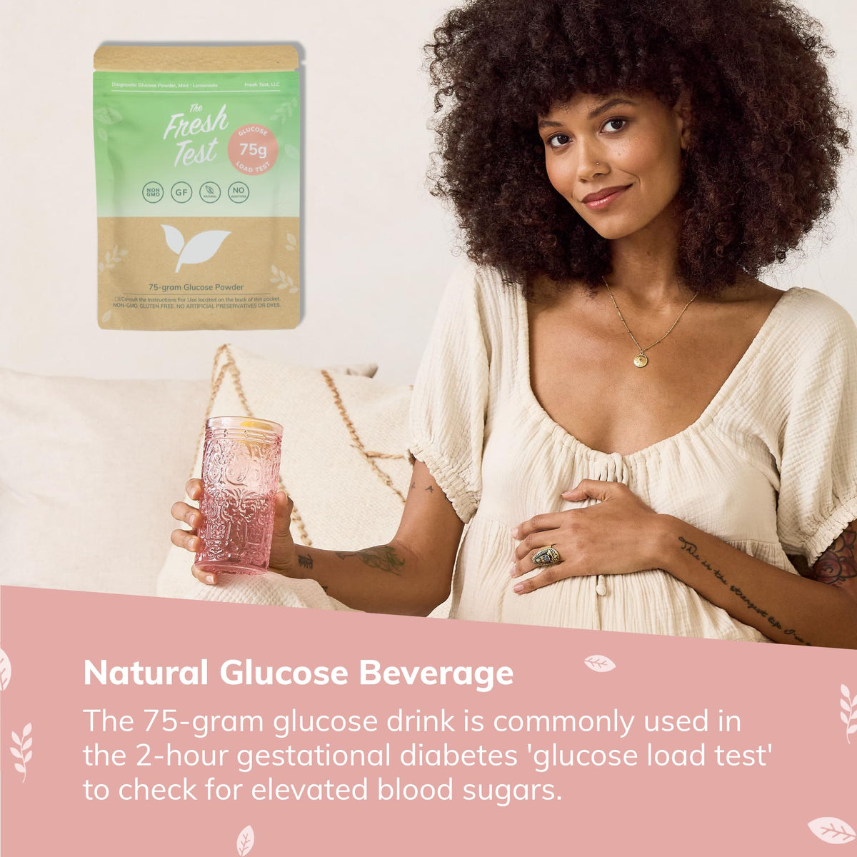 Organic ingredients label on The Fresh Test packaging