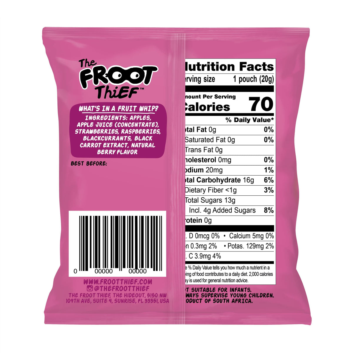 The FROOT Thief 9-foot fruit strip, a fun, shareable snack.