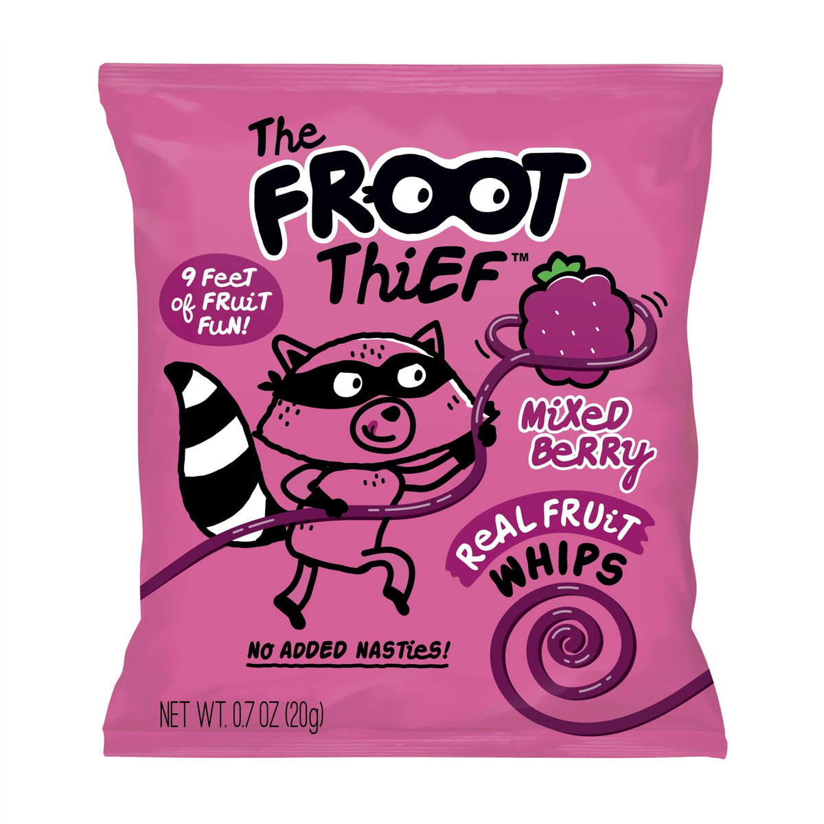 The FROOT Thief real fruit snack wrappers, individually wrapped for on-the-go.