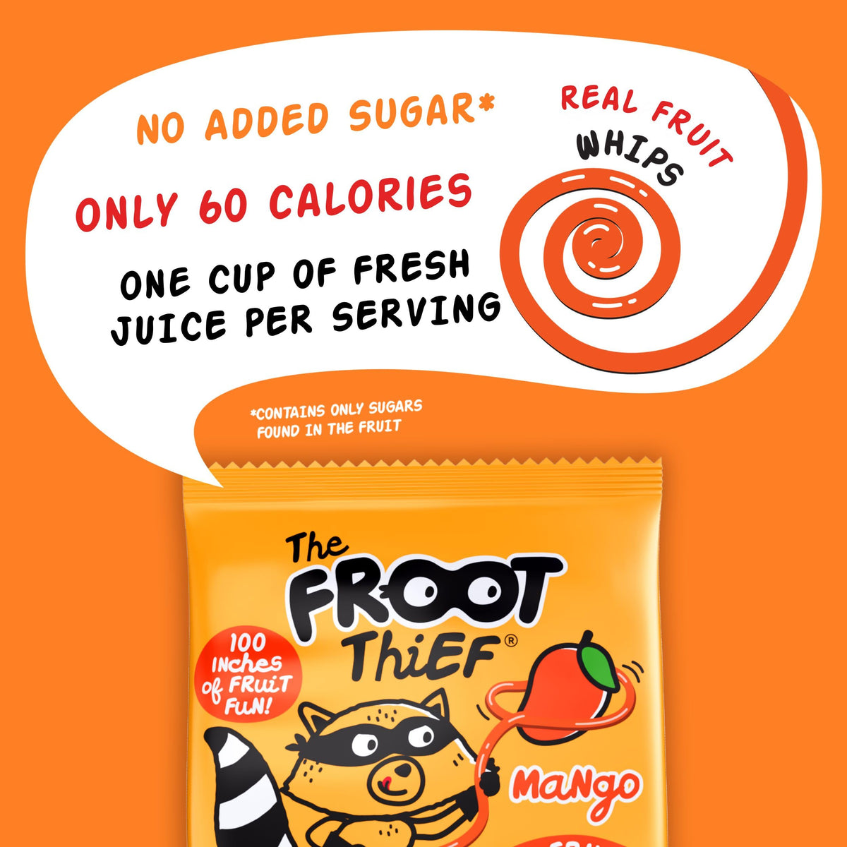 The FROOT Thief Mango Whips in a lunchbox for quick student snack