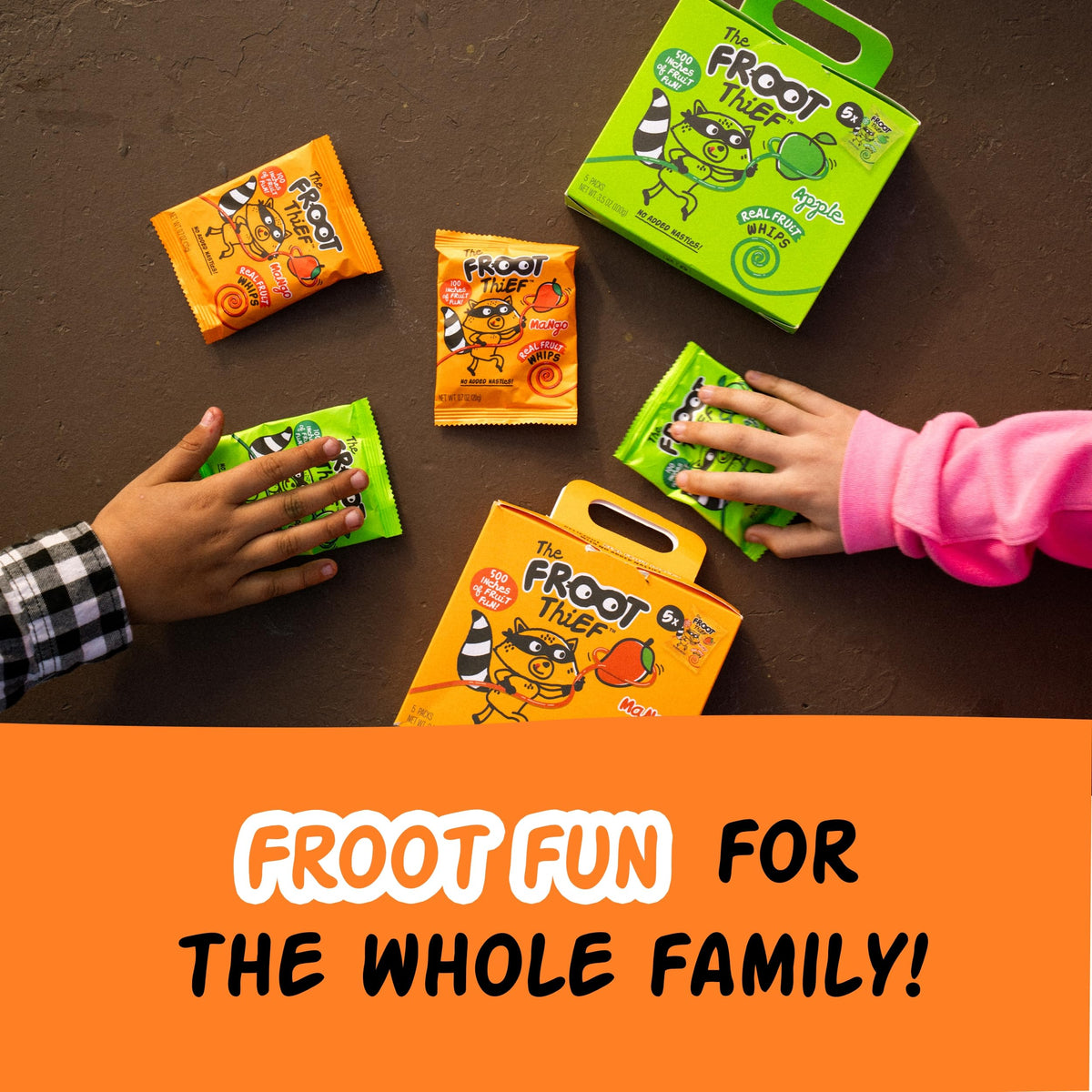 The FROOT Thief Mango Whips are non-GMO dairy-free vegan snack