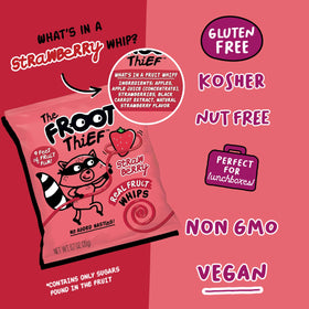 The FROOT THIEF snack whip in foil wrapper for quick, mess-free snacking