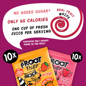 The FROOT Thief whips single mango bag, a fruity treat for kids.