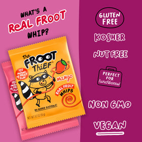 The FROOT Thief whips single strawberry bag, a tasty on-the-go snack.