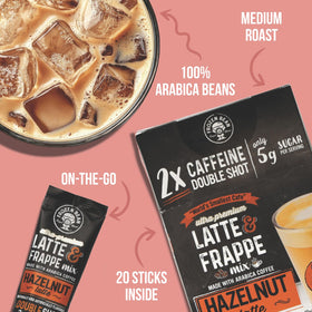 The Frozen Bean Hazelnut Frappe aroma hints enhance mood.