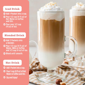 The Frozen Bean Hazelnut Frappe at desk boosts focus and energy.