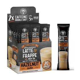 The Frozen Bean Hazelnut Frappe sticks pack for on-the-go caffeine.