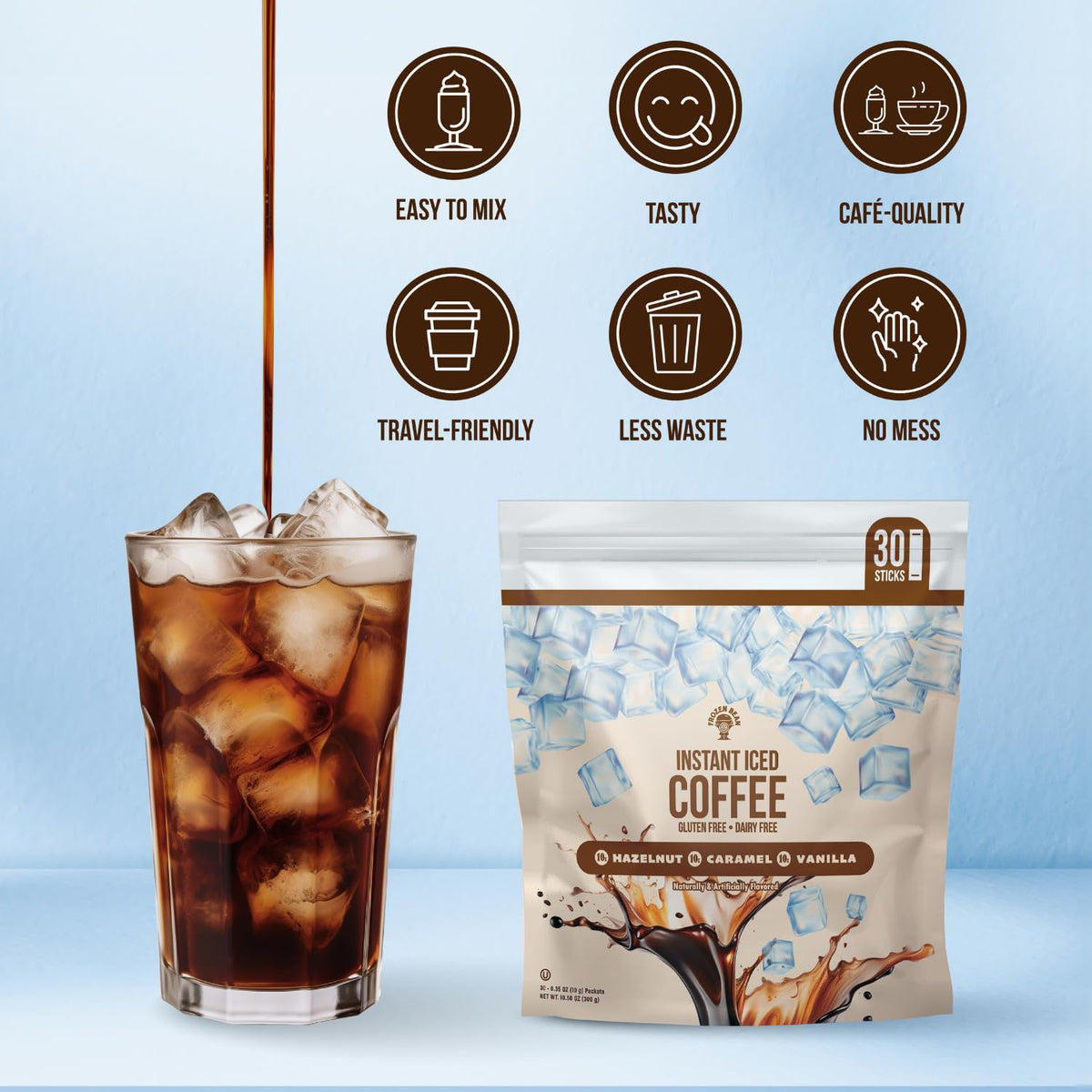The Frozen Bean Hazelnut stick delivering creamy flavor in seconds.