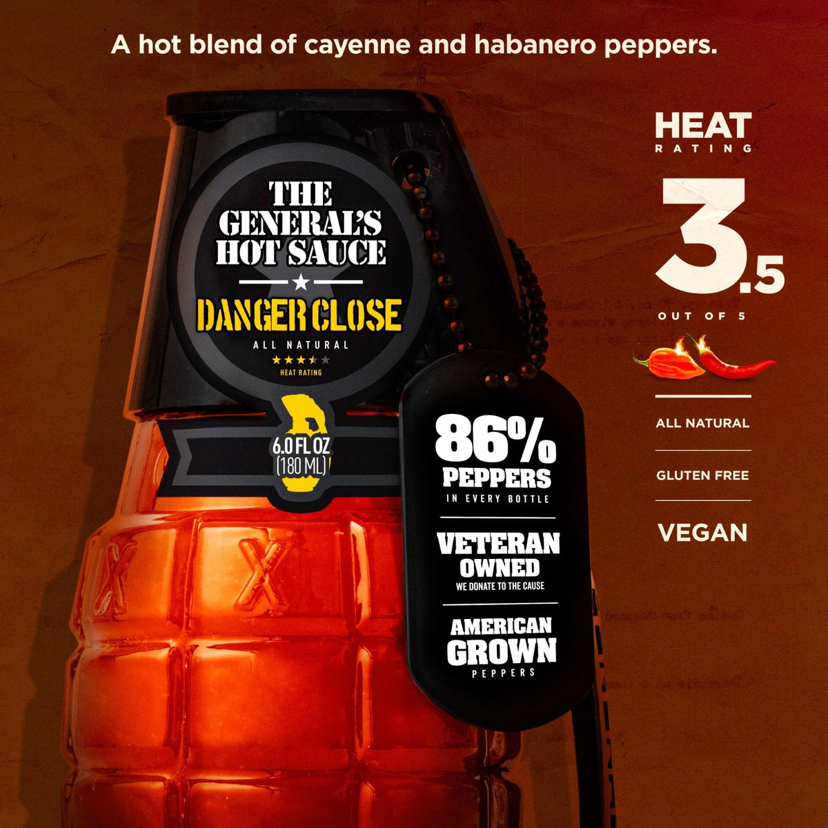 The General’s Hot Sauce Maple syrup bottle blends sweet with heat for breakfasts.