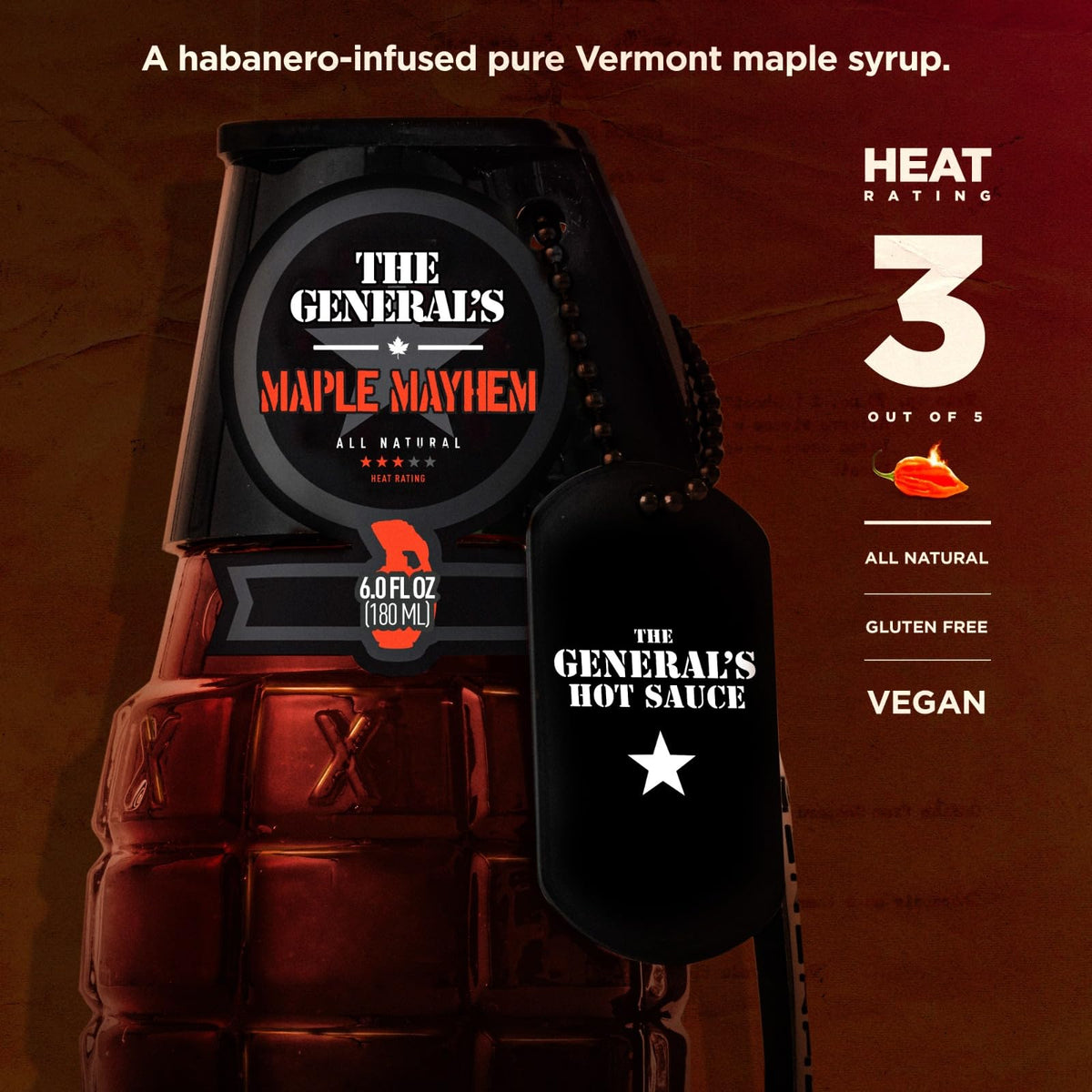 The General’s Hot Sauce six-pack is ideal for gatherings and gifting.