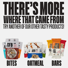 The GFB Maple Raisin Oatmeal Cups on-the-go shot demonstrates convenient healthy breakfast