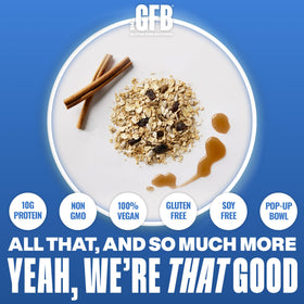 The GFB Maple Raisin Oatmeal Cups pop-up cup in use for easy on-the-go prep
