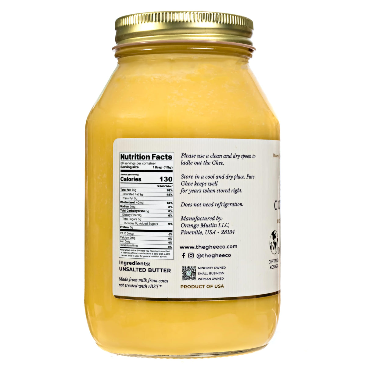 The Ghee Co. caramelized nutty aroma enhances sautéed vegetables.