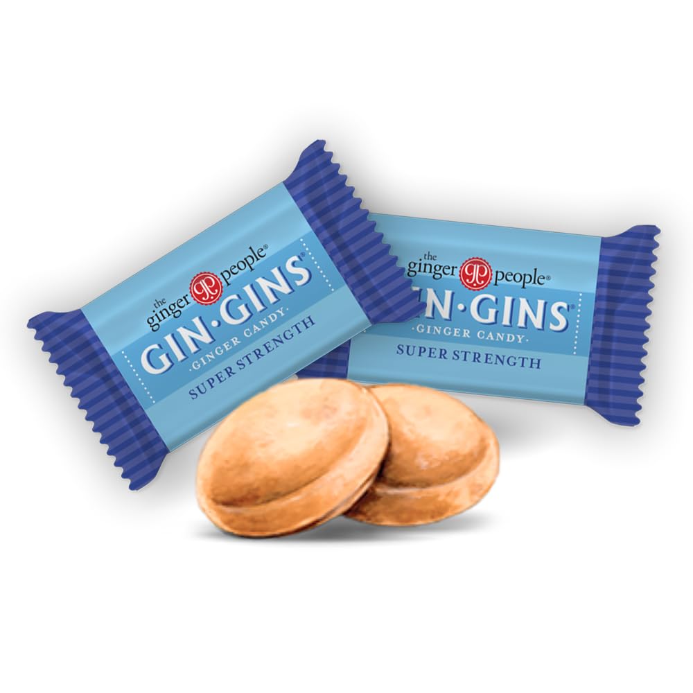 Gin Gins chewy ginger candy close-up with caramel-like texture