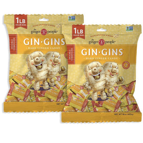 The Ginger People Gin Gins Double Strength packaging for on-the-go snacking